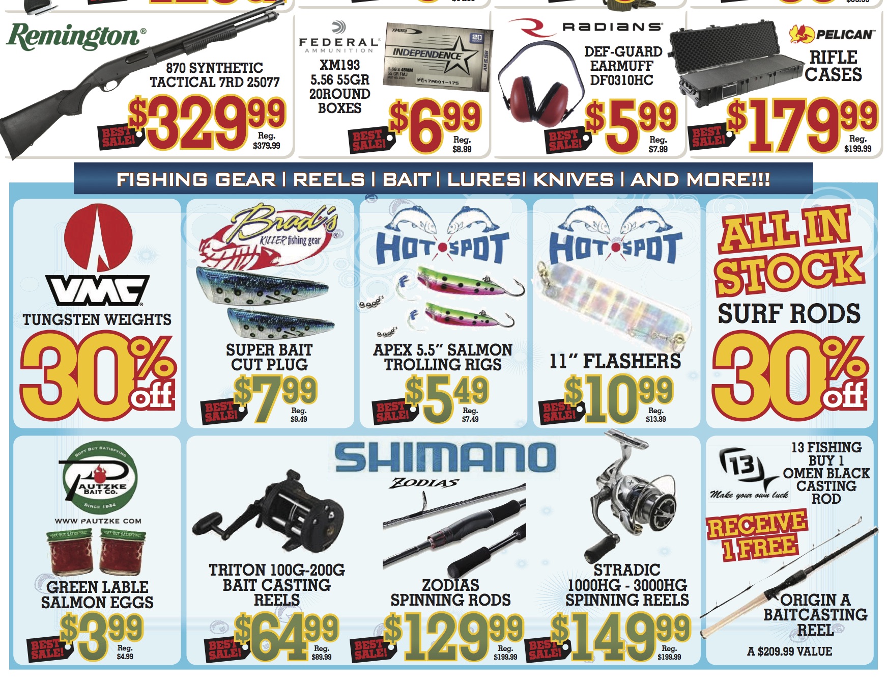 Outdoor Sportsman hunting and fishing goods, gun repair Stockton, CA